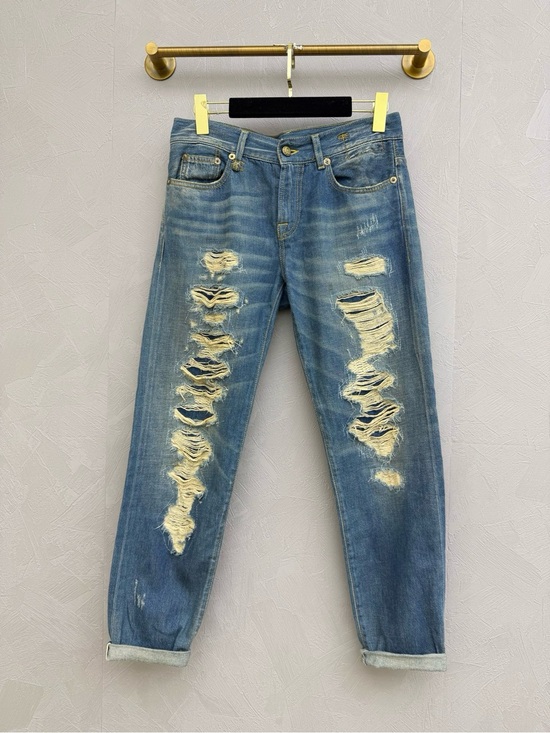 R13 Pants - 🚩steal R13 Distressed Light Blue Boyfriend Jeans